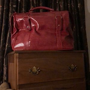 Bath and body works tote bag, red color.